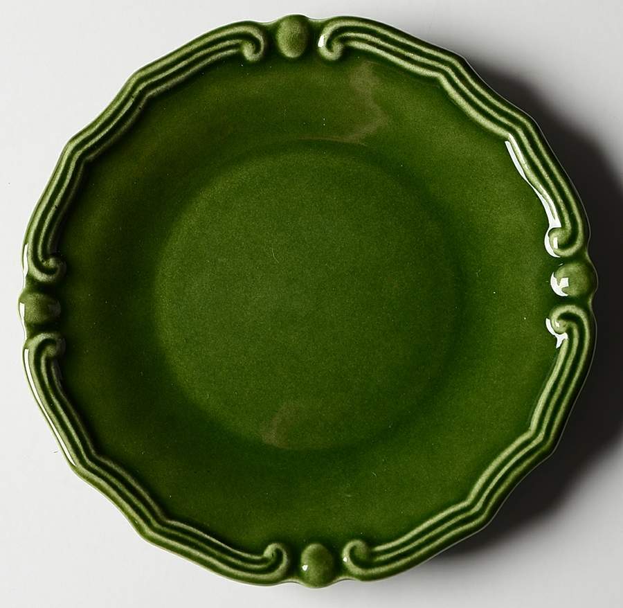 European Country Green Bread & Butter Plate by Pier 1-1
