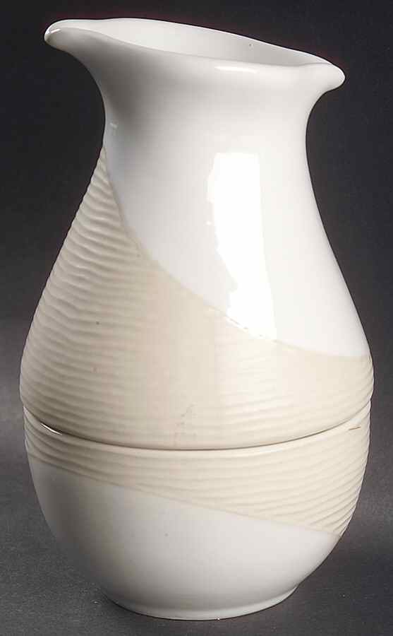 Sand & Seas Sandbar Stacking Creamer & Sugar Bowl with Lid Set by Pfaltzgraff-1