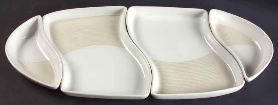 Sand & Seas Sandbar (4 Pc) Modular Vegetable Serving Set by Pfaltzgraff-1