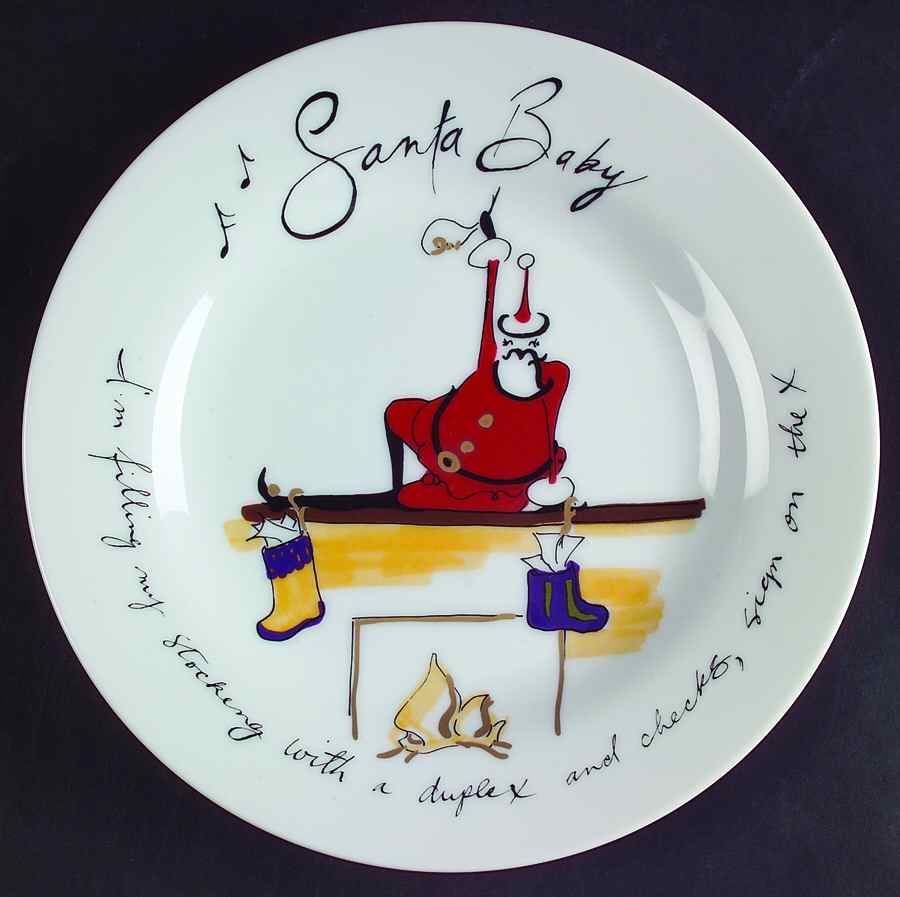 Santa Baby Salad Plate by Pottery Barn China-1