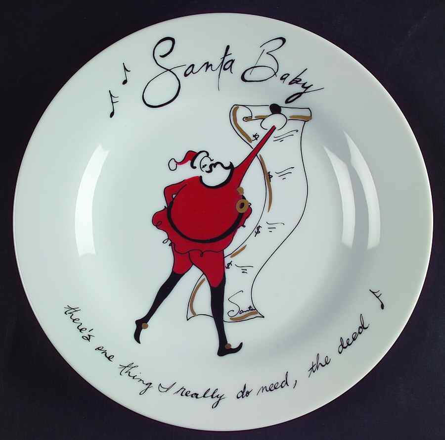 Santa Baby Salad Plate by Pottery Barn China-1