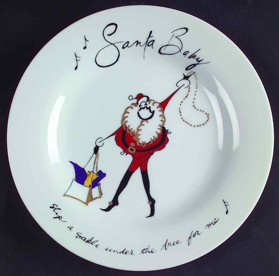 Santa Baby Salad Plate by Pottery Barn China-1