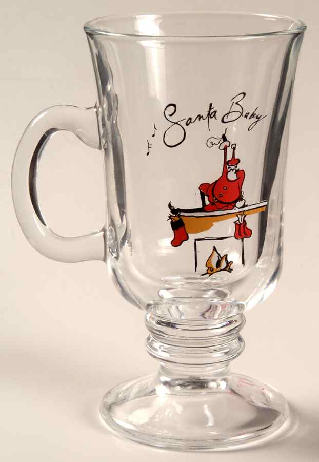 Santa Baby Glassware Irish Coffee by Pottery Barn China-1
