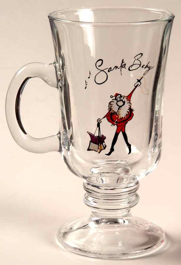 Santa Baby Glassware Irish Coffee by Pottery Barn China-1