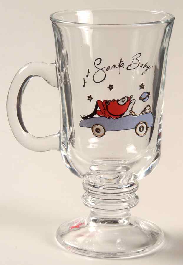 Santa Baby Glassware Irish Coffee by Pottery Barn China-1