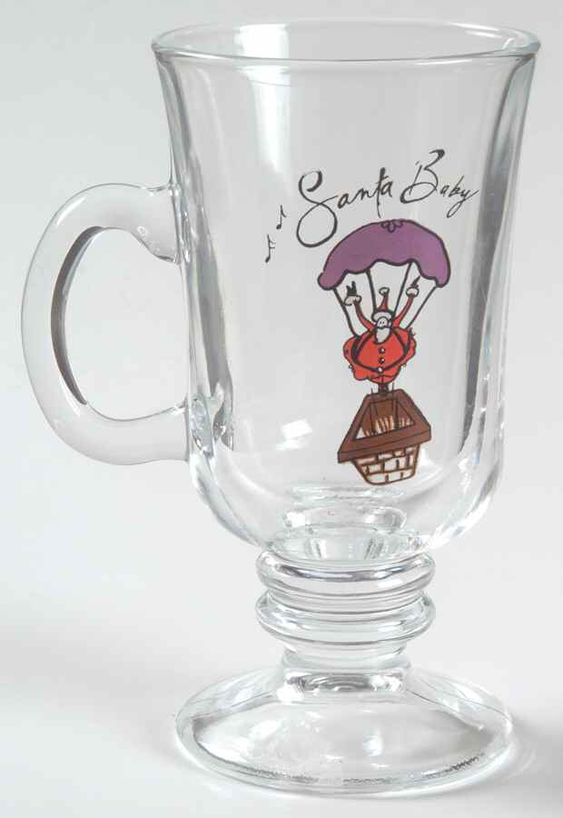 Santa Baby Glassware Irish Coffee by Pottery Barn China-1