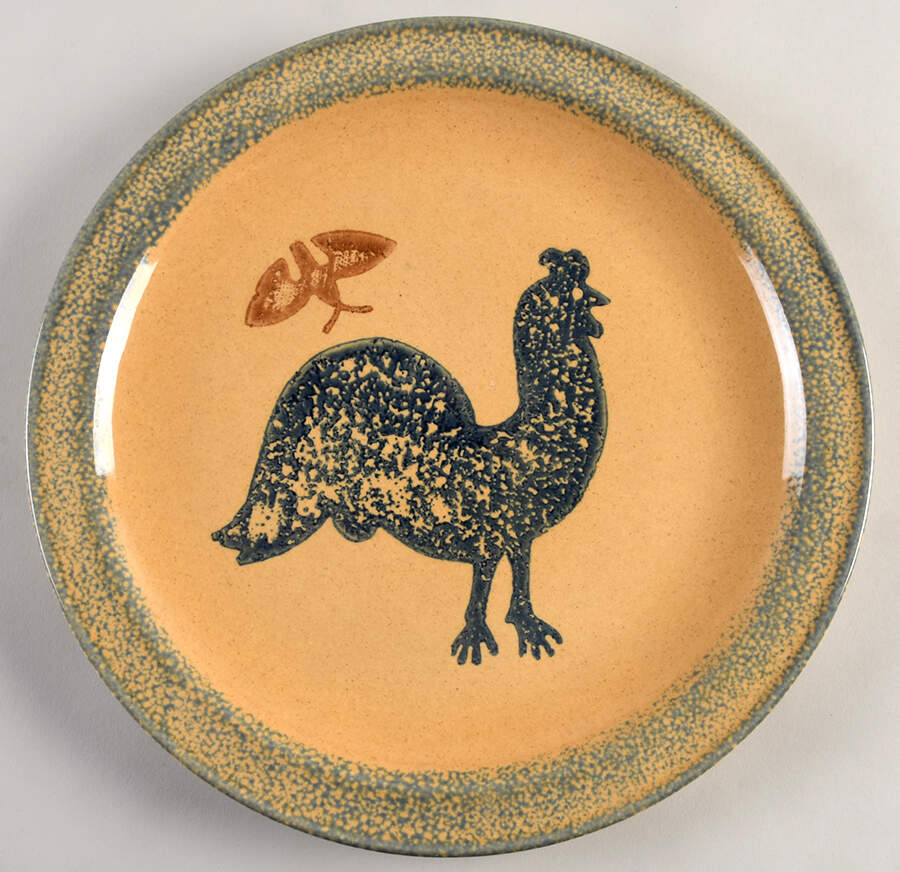 America (By Request 2004) Rooster Service Plate (Charger) by Pfaltzgraff-1