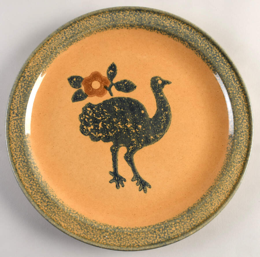 America (By Request 2004) Ostrich Service Plate (Charger) by Pfaltzgraff-1