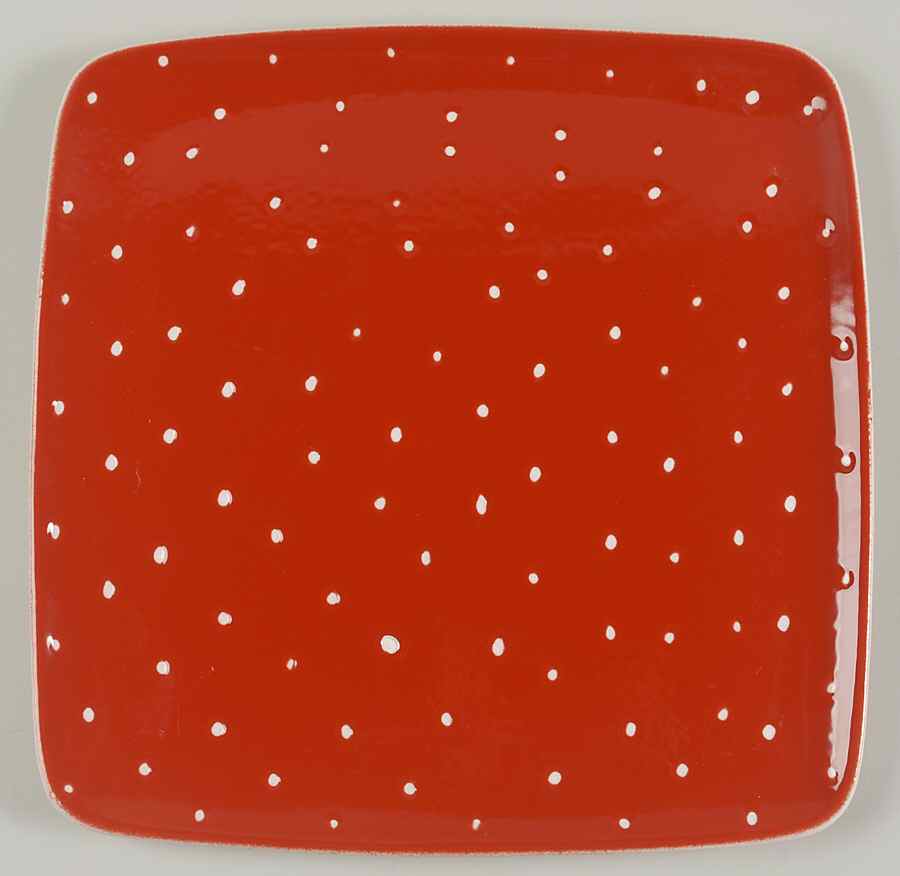 Linen Dot Ruby 12" Square Tray by Presenttense-1
