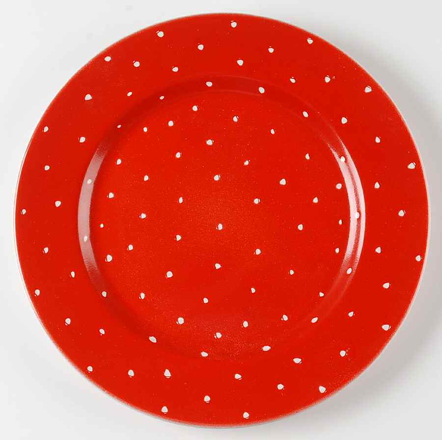 Linen Dot Ruby Service Plate (Charger) by Presenttense-1