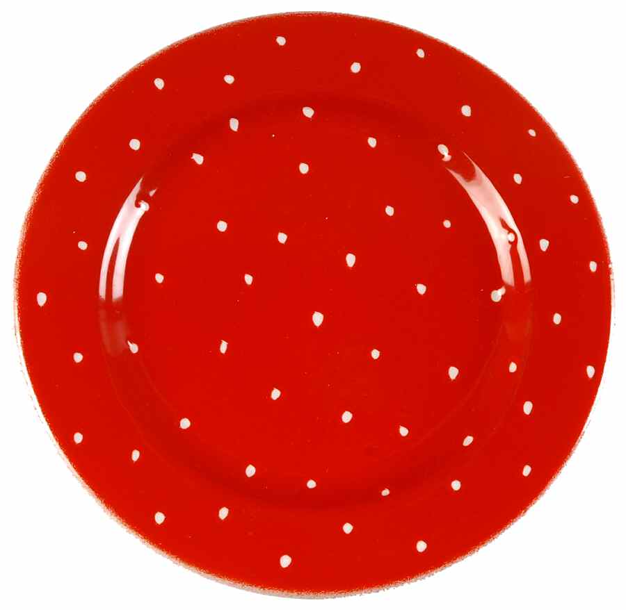Linen Dot Ruby Salad Plate by Presenttense-1