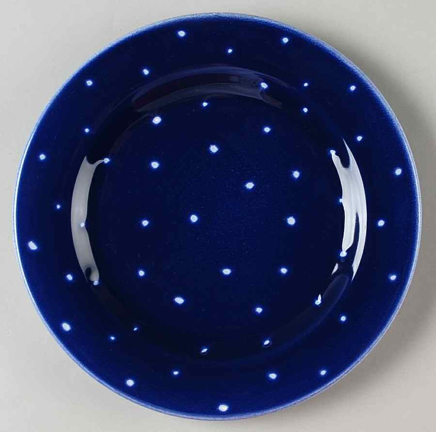 Linen Dot Periwinkle Salad Plate by Presenttense-1