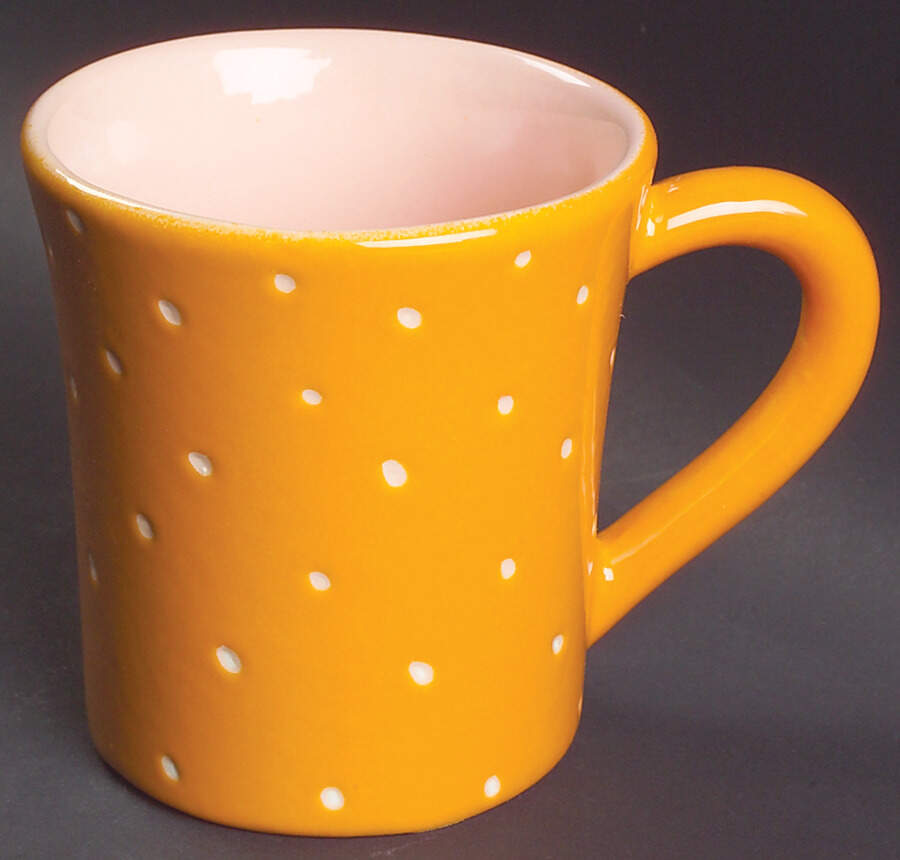 Linen Dot Marigold Mug by Presenttense-1