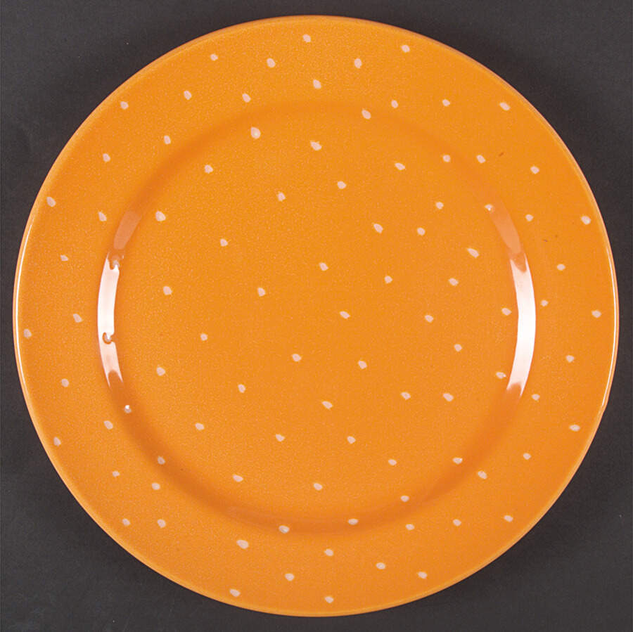 Linen Dot Marigold Dinner Plate by Presenttense-1