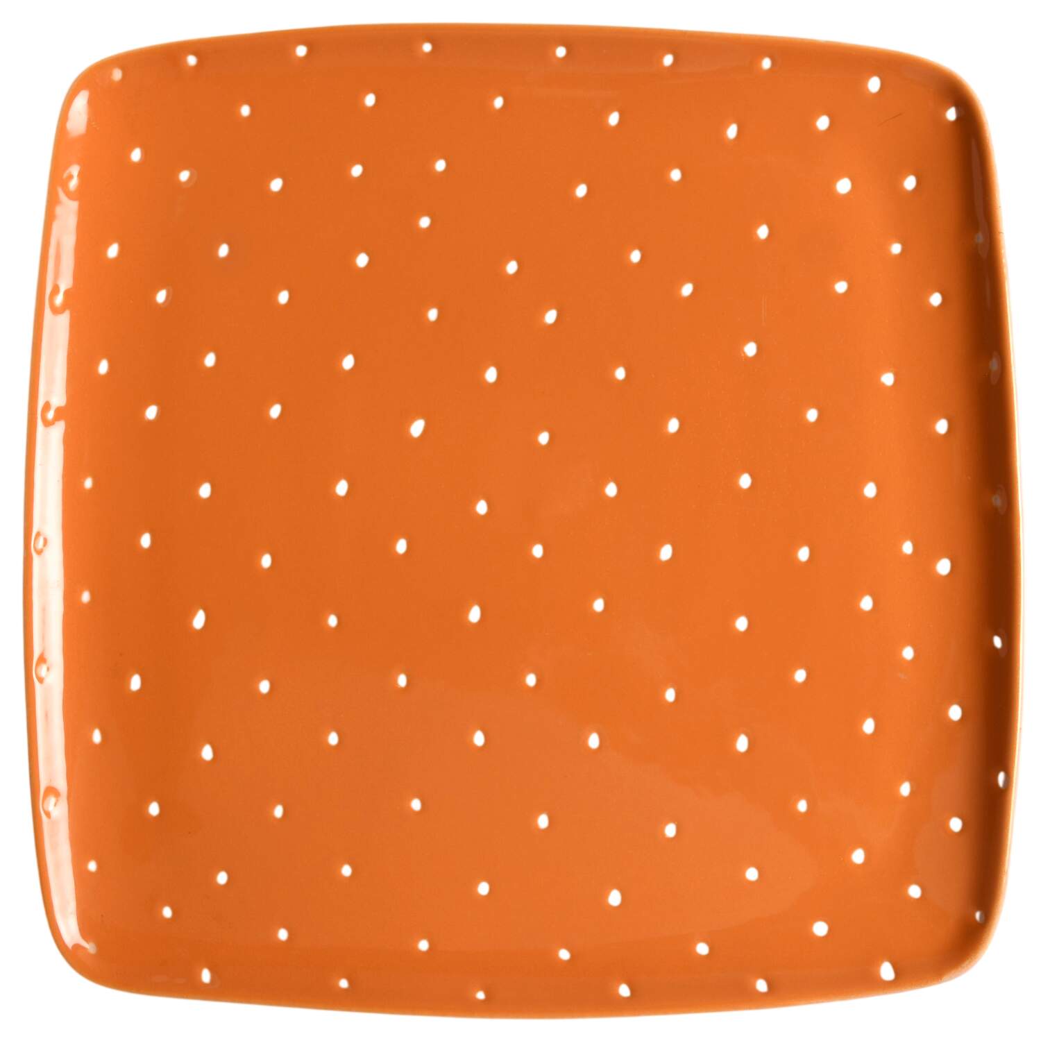 Linen Dot Marigold 12" Square Tray by Presenttense-1
