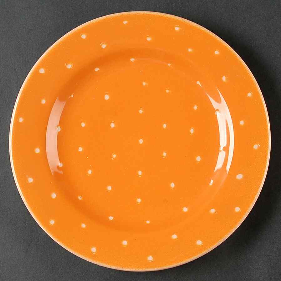 Linen Dot Marigold Salad Plate by Presenttense-1