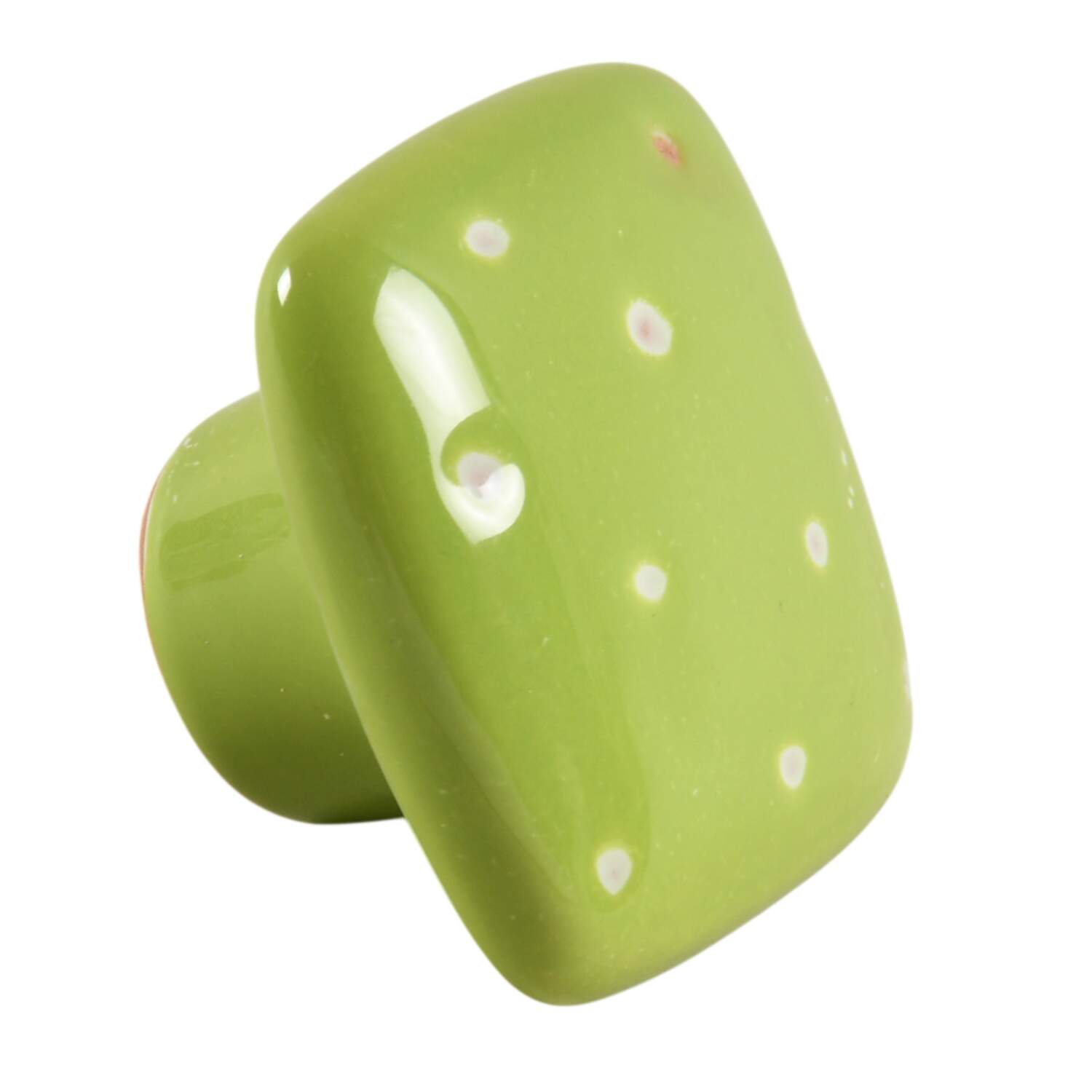 Linen Dot Lime Drawer/Cabinet Pull/Knob by Presenttense-1