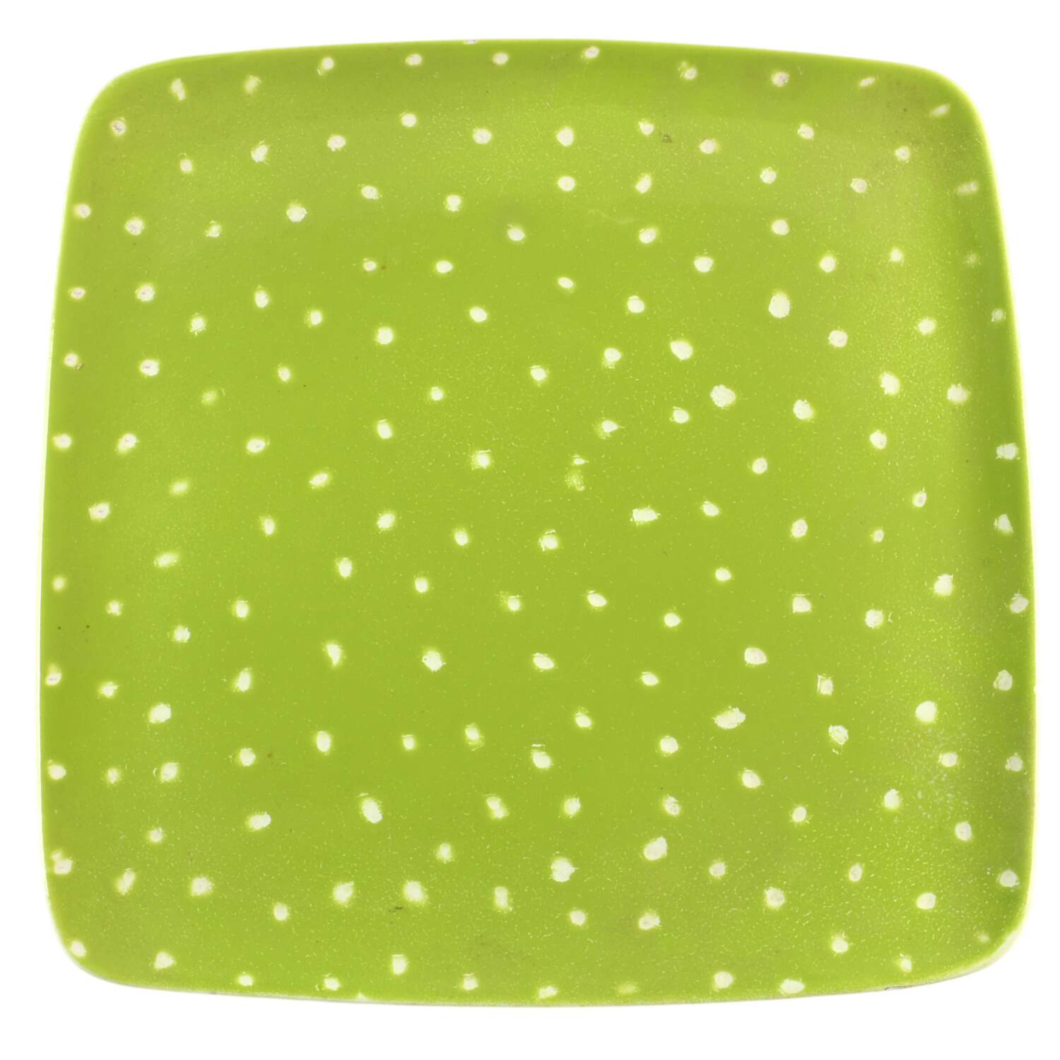 Linen Dot Lime 12" Square Tray by Presenttense-1