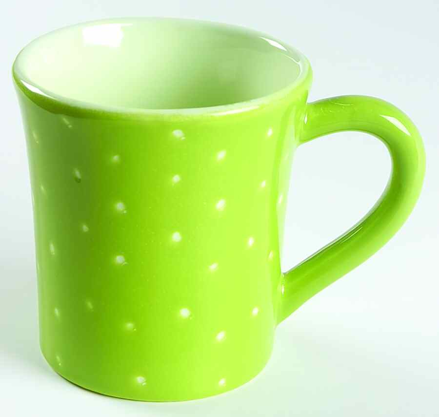 Linen Dot Lime Mug by Presenttense-1