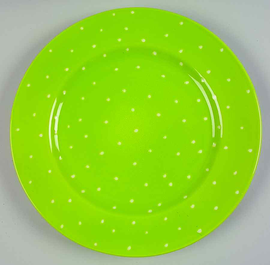 Linen Dot Lime Service Plate (Charger) by Presenttense-1