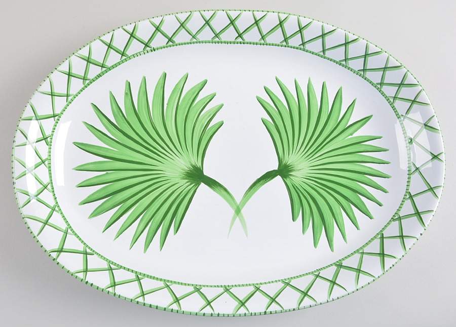 Classic Palm 16" Oval Serving Platter by Presenttense-1