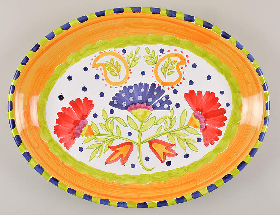 Paisley 19" Oval Serving Platter by Presenttense-1