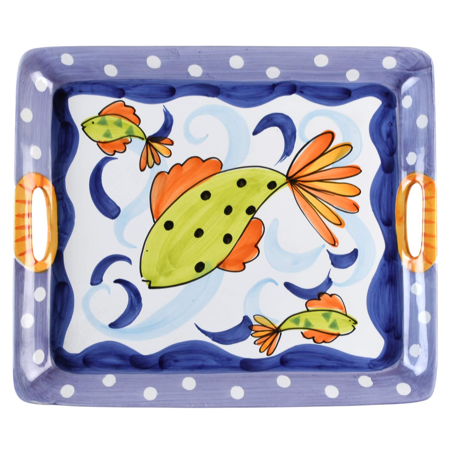 River Fish 17" Rectangular Serving Platter by Presenttense-1