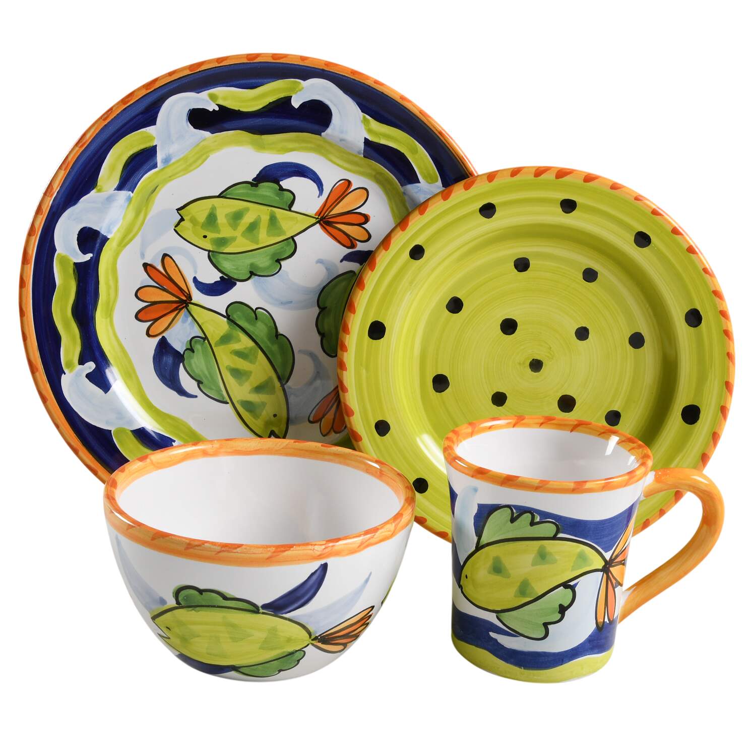 River Fish 4 Piece Place Setting by Presenttense-1