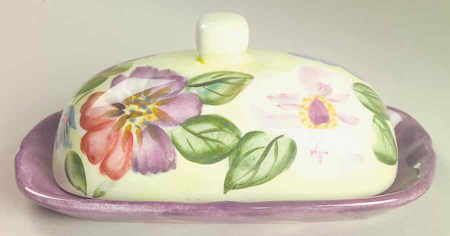 Flower Market 1/4 Lb Covered Butter by Pfaltzgraff-1
