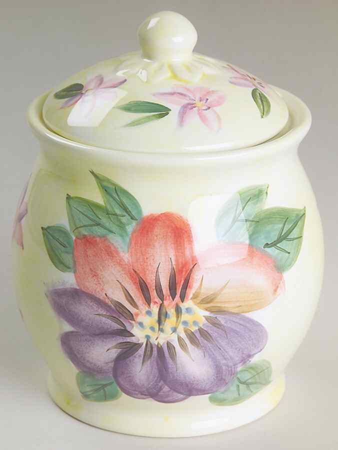 Flower Market Sugar Bowl & Lid by Pfaltzgraff-1