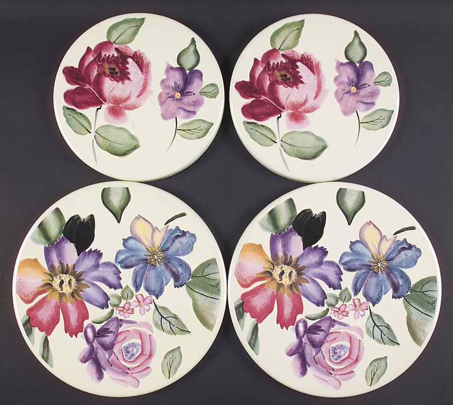 Flower Market Stove Cover Set-Steel 2 8" & 2 10" Round Covers by Pfaltzgraff-1