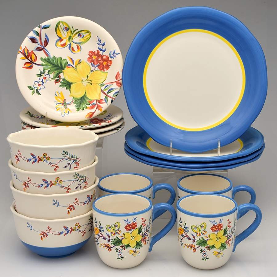 Paradise Bloom 16 Piece Set by Pfaltzgraff-1