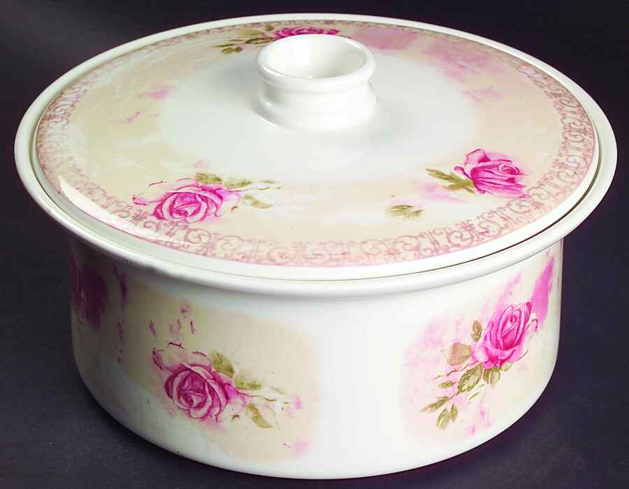 Filigree Rose 1.5 Qt Round Covered Casserole by Portmeirion-1