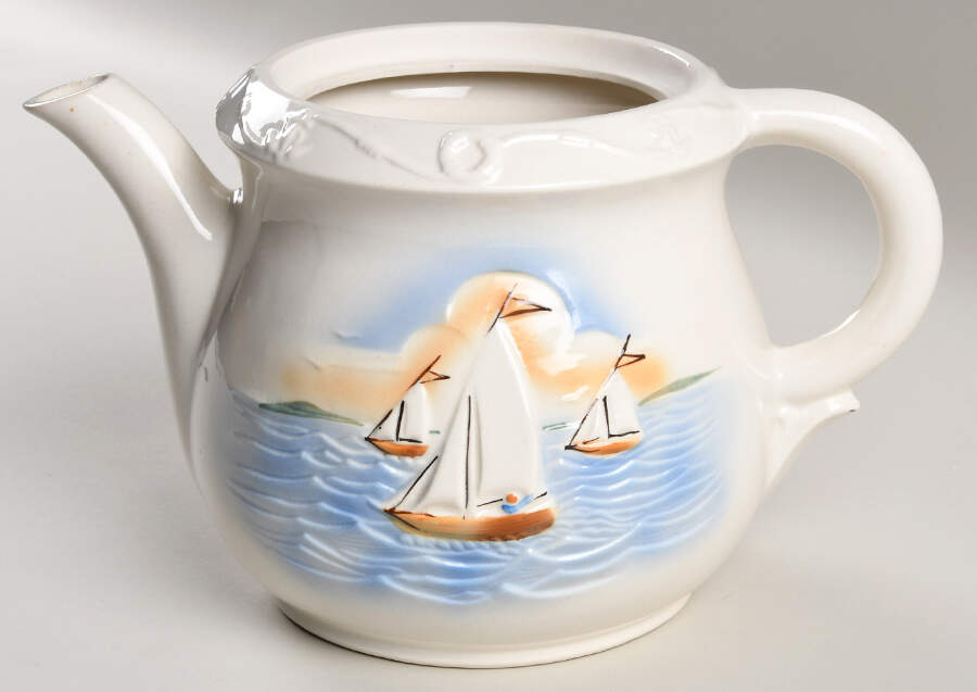 Nautical Large Teapot No Lid by Porcelier-1