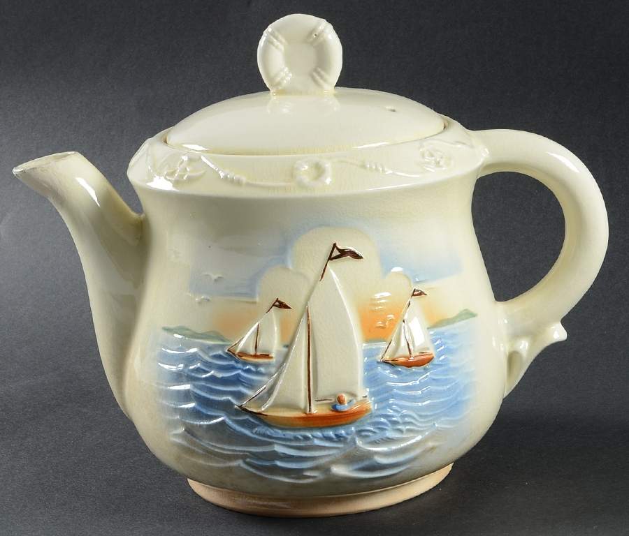 Nautical Teapot & Lid by Porcelier-1