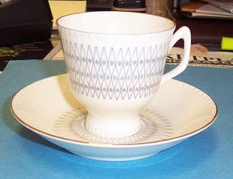 Prg41 Footed Cup & Saucer Set by Porsgrund-1