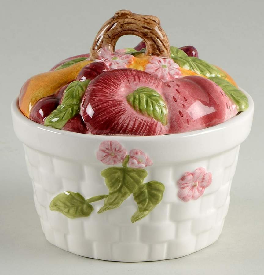 Pomona Countertop Figural Butter Tub & Lid by Portmeirion-1