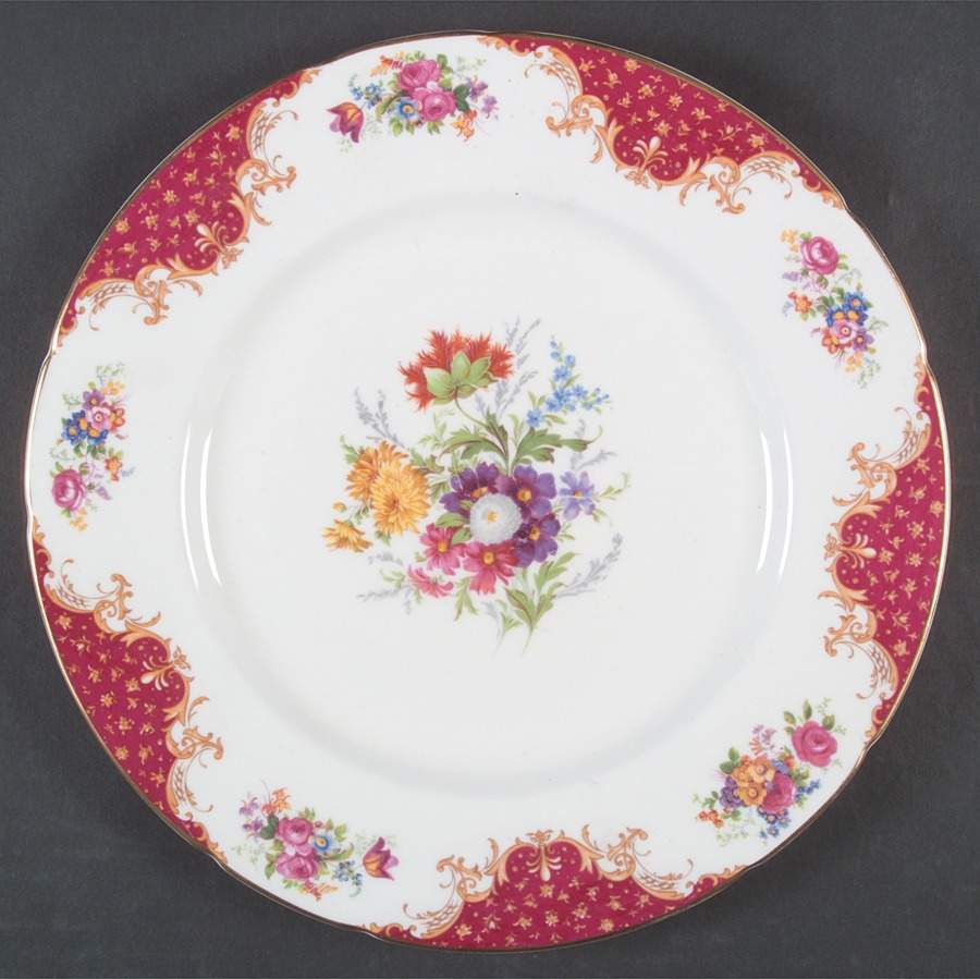 Rockingham Red (Bouquet Center) Dinner Plate by Paragon-1