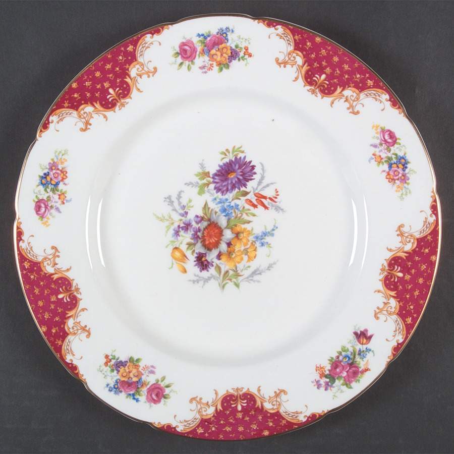 Rockingham Red (Bouquet Center) Dinner Plate by Paragon-1