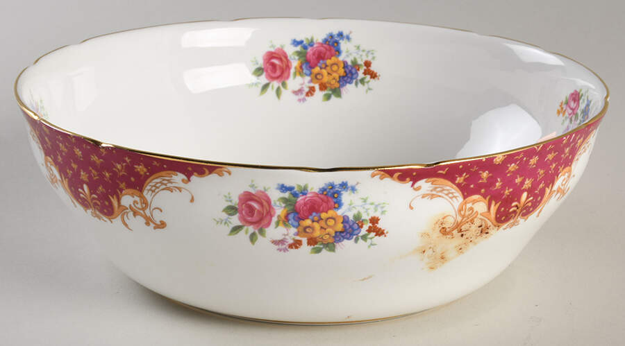 Rockingham Red (Bouquet Center) 8" Round Vegetable Bowl by Paragon-1