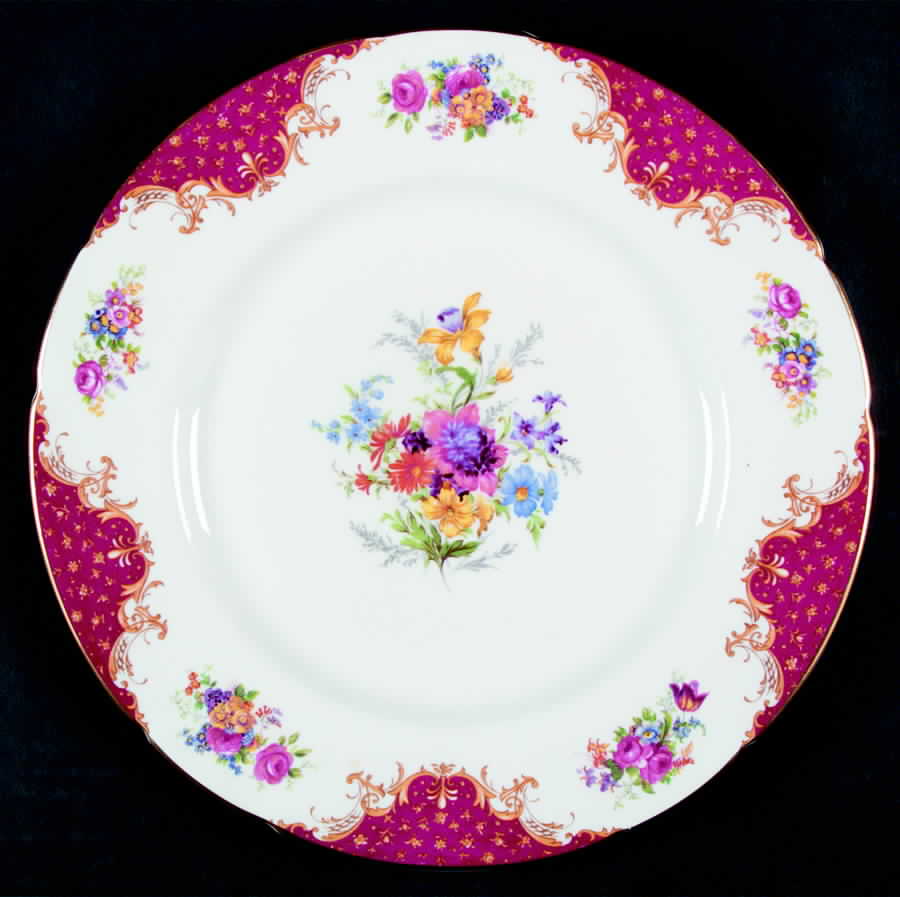 Rockingham Red (Bouquet Center) Dinner Plate by Paragon-1