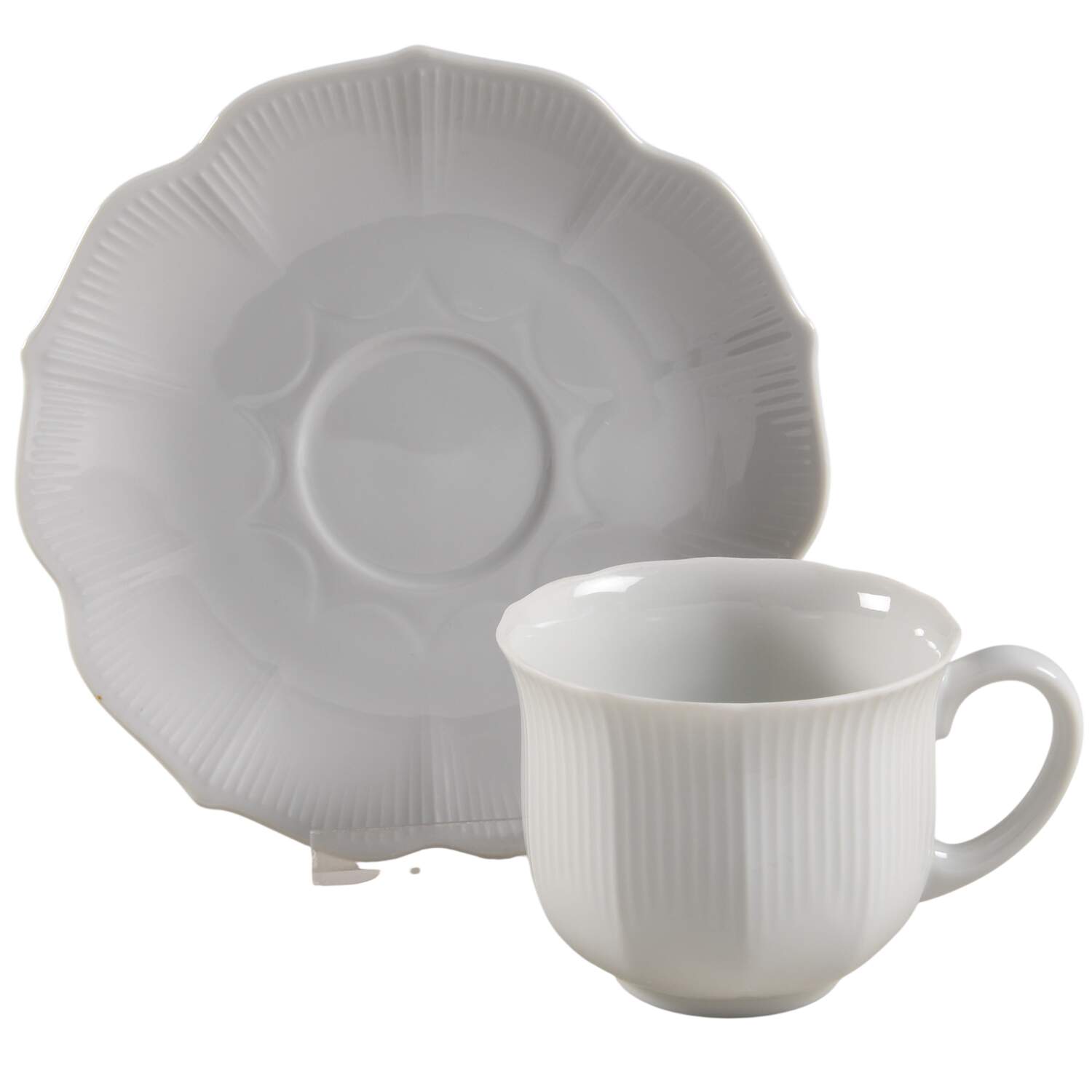 Lotus Footed Cup & Saucer Set by Pier 1-1
