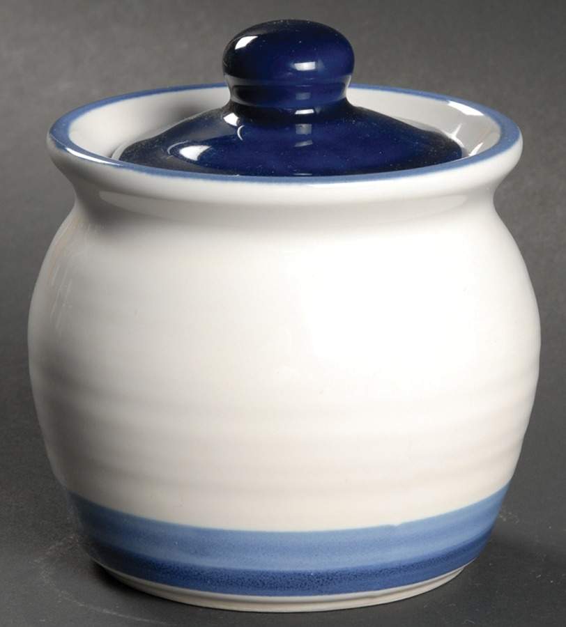 Denim Sugar Bowl & Lid by Pfaltzgraff-1