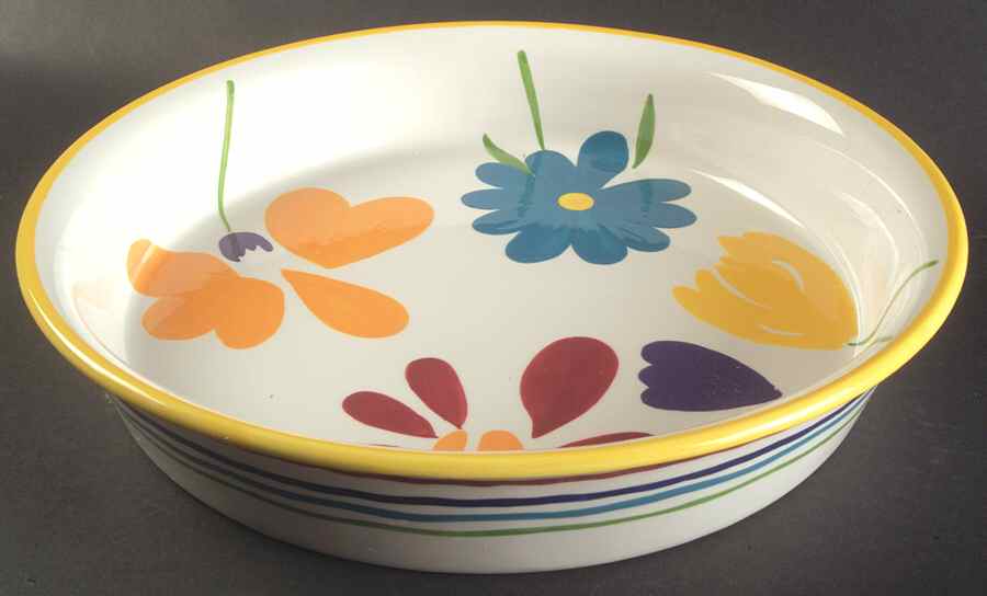 Flourish Chip Bowl/Plate for Chip & Dip Set by Pfaltzgraff-1