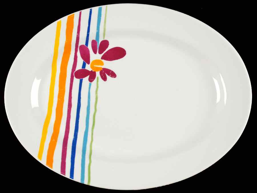 Flourish 14" Oval Serving Platter by Pfaltzgraff-1