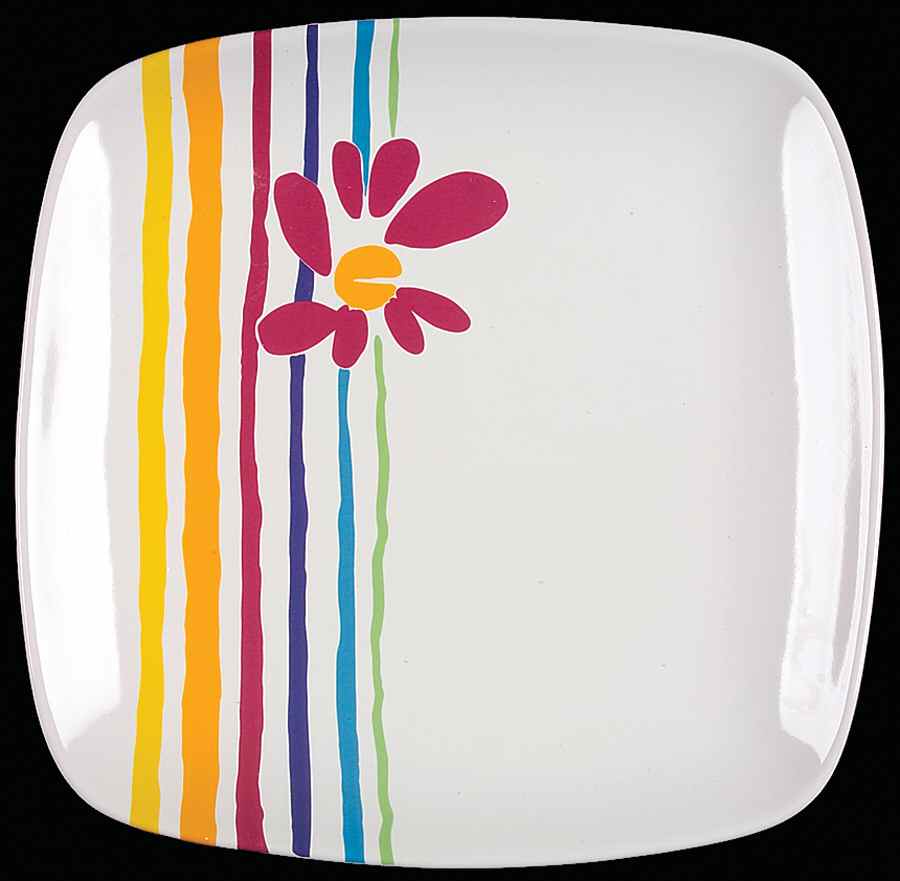 Flourish Square Dinner Plate by Pfaltzgraff-1