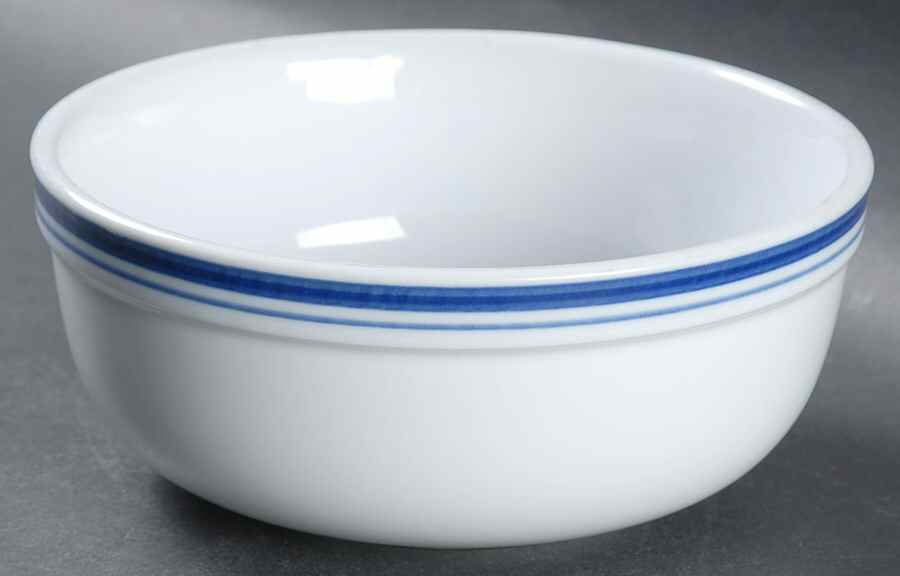 Club Blue Coupe Cereal Bowl by Pottery Barn China-1