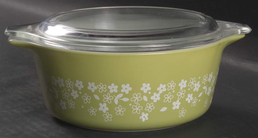 Crazy Daisy (Small Flowers) 1.50 Pt Round Covered Casserole by Pyrex-1