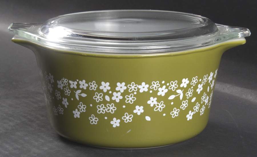 Crazy Daisy (Small Flowers) 1 Qt Round Covered Casserole by Pyrex-1
