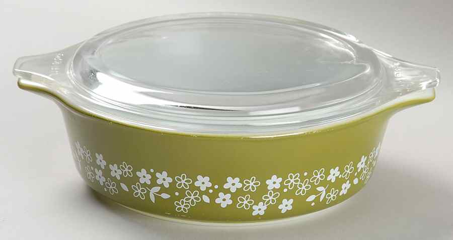 Crazy Daisy (Small Flowers) 1 Pt Round Covered Casserole by Pyrex-1